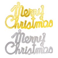クリスマスデコレーションペンダント、プラスチック英語レタープレート、クリスマスツリークリスマスリースペンダント、小文字プレート