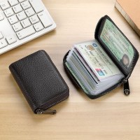 シンプルな男性用カードホルダー、消磁防止、超薄型、ハイエンドIDカードホルダー、大容量、女性カードホルダー、カードホルダー、カードスロット、クレジットカード