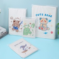漫画かわいいpeつや消しジッパーバッグ旅行衣類収納袋衣類包装袋包装袋