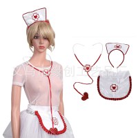 ハロウィンコスチューム小道具コスプレロールプレイングナーススーツヘッドバンドヘアアクセサリーエプロン聴診器