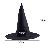 ブラックオックスフォード布ハロウィンウィザード魔女ハリーポッター魔法の帽子プロム衣装ドレスアップ小道具