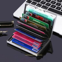 10 カードステンレス鋼銀行カードクレジットカードボックスカードホルダー金属カードホルダーアコーディオンカードホルダー名刺ボックスサプライヤー