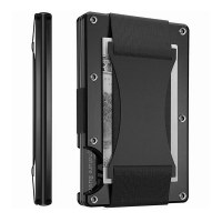 Amazonの新しいメタルカードホルダーカーボンファイバーウォレットウォレットRFID盗難防止ブラシブロッキングテクノロジー