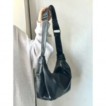 韓国スタイルの 大容量 レトロダークソフトレザープリーツ団子カジュアル怠惰な多目的通勤ショルダークロスボディバッグ