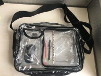 14 インチ 35*25*21 透明 PVC ダブルバッグクロスボディダストフリーコンピュータバッグ静電気を防ぐ