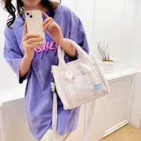 新しいハンドバッグラムウールショルダートートバッグかわいいカジュアル大容量クロスボディバッグ