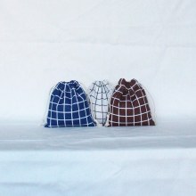 プリントコットンとリネンのストレージ卸売巾着ティーギフトキャンディ包装袋調達小さなチェック柄