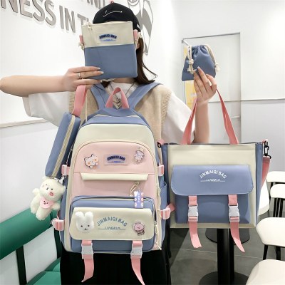 かわいいランドセル バックパック 女の子イン 5 点セット バックパック 女性和菓子女の子補習キャンパス バックパック