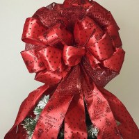クリスマスツリートップリボンクリスマスツリー大リボン大きなクリスマスツリー飾りリボン