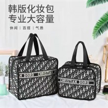 女性用ポータブル化粧品バッグ、小さな香りの千鳥格子、大容量、見栄えの良い化粧品収納バッグ、トイレタリーバッグ卸売