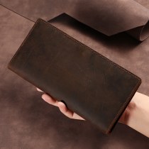 長 財布 メンズ 本革 三つ折り 財布 多機能 ビジネス 第一層 牛革 クラッチバッグ 男性用
