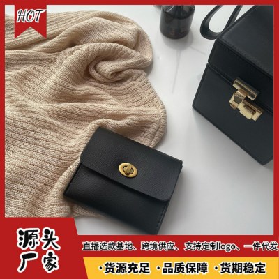 韓国の新しいインのクールなスタイルの自家製レトロ財布絶妙な黒のコンパクトカードホルダーソフトレザー運転免許証ドキュメントバッグ