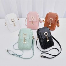 小さなバッグ春のファッション編組ミニレディースショルダーバッグパール携帯電話バッグ女性のための