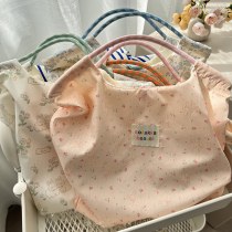 韓国のエンボス加工の漫画キャンバスバッグ、女性用大容量ハンドバッグ、ショッピング、仕事、通勤用バッグ