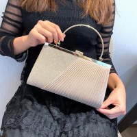 プリーツ光沢のあるディナーバッグハンドバッグ気質クラッチバッグ女性の宴会バッグクロスボディバッグドレスKTVプリンセスバッグ