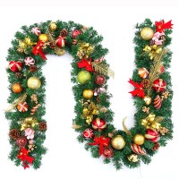 クリスマス装飾カラフルなボールガーランド 2.7 メートル暗号化ツリー籐階段ペンダントショッピングモールホテルシーンレイアウト