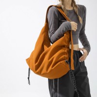 ミニマリストの無地の脇の下バッグ、シングルショルダーの小さな布バッグ、ファッショナブルな団子バッグ、レディースショルダーバッグ、ナイロンキャンバスハンドバッグ