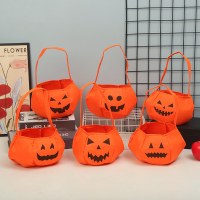 ハロウィン装飾小道具ポータブルカボチャバッグキャンディーバッグ不織布立体ギフトバッグハロウィンパーティーキャンディーを求める