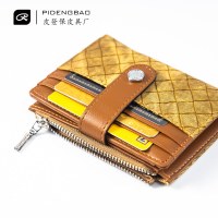 複数のカードスロットを備えたショートメンズウォレット、チェンジクリップ、メンズファッショナブルな織り柄PUマネーカードオールインワンバッグ