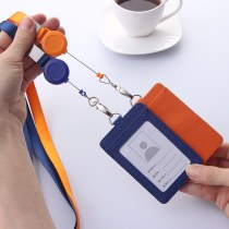 卸売 ID カード ホルダー、バッジ ホルダー、作業バッジ、従業員工場バッジ、学生学校バッジ ホルダー、PU カード ホルダー、伸縮式バックル ストラップ