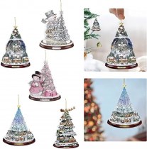 クリスマス装飾雪だるまクリスマスツリー装飾吊り下げクリエイティブアクリル農家装飾ギフトタグ