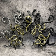 ハロウィーンホラーヘビガールミトッソー、帽子、ヘッドジュエリー、コスプラドレッシングプロップ、恐ろしいスリラードレスジュエリー