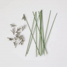 グリーンレモンクリスマスデコレーションメタルアイアンクリップクリスマスフラワーアクセサリーパッケージプラスチックポールフラワーアレンジメントクリスマスオーナメント