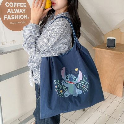 新しいバッグ夏の女性のバッグ刺繍キャンバストートバッグアウトショッピングバッグショルダークロスボディバッグナイロン痛みバッグ