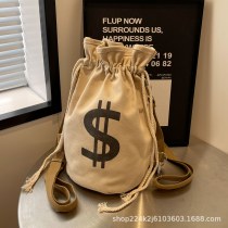 新しいデザインのバケットバッグ、ファッショナブルで多用途、多目的キャンバスバッグ、パーソナライズされたシンプルなバックパック、ハイエンドのバックパックトレンド