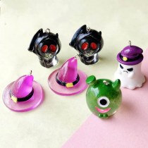 ハロウィーンパンプキン樹脂モデルおもちゃ魔女モンスターデスアクセサリーDIYマテリアルキーバックルペンダント