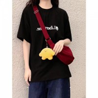 新しいナイロン日本語インシンプルな無地多用途クロスボディ小さなバッグ女性の携帯電話バッグキャンバス団子バッグバックパック