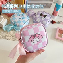 漫画防水 PU レザーイン大容量生理用ナプキン収納袋