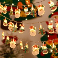 クリスマスデコレーションライトストリングコレクションLEDサンタクロース雪だるまクリスマスツリー寝室バー装飾雰囲気ライトストリング