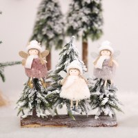 新しいクリスマスかわいい天使ぬいぐるみペンダント子供のホリデーギフト漫画人形クリスマスツリーペンダント