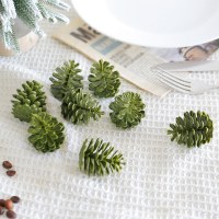 プラスチック製の模擬松ぼっくり Amazon クリエイティブグリーン松ぼっくり卸売クリスマスデコレーション