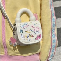 ミニかわいい漫画落書きバッグ女性の 2023 春夏新韓国スタイル学生クロスボディバッグトートバッグ