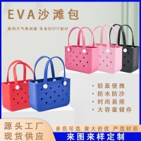 ヨーロッパとアメリカのシンプルな学生ポータブルホールバッグ DIY ミニ小さなショルダー旅行収納袋 EVA ビーチ小さな正方形バッグ