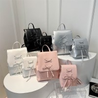 韓国スタイルの弓バックパック女性の 2024 新しいトレンディなファッションバックパックかわいいポータブルショルダーバッグスクールバッグ