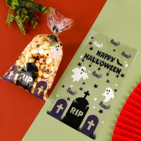 ハロウィーンシリーズプリントギフトバッグサンタクロースクラウスキャンディーフラットマウスタイポケットクリスマス装飾バッグ