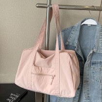 韓国風ナイロン布バッグ、軽量、大容量、防水ポータブル荷物、 レディース バッグ、旅行ショルダーバッグ、通勤日本製布バッグ