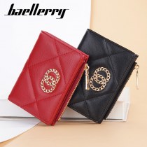 女性の財布ショート Baellerry マルチカードスロットファッションジッパーバッグ小銭入れキルティング財布レディースバッグ