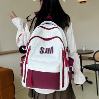 アメリカンレトロな大学生の女性用バックパック、大容量の高校生、中学生のランドセル、男性用のコンピューターバックパック。
