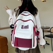 アメリカンレトロな大学生の女性用バックパック、大容量の高校生、中学生のランドセル、男性用のコンピューターバックパック。