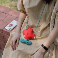 新しい韓国スタイルのニッチデザインヘッドフォンバッグクロスボディ小銭入れミニ口紅バッグインかわいい花の小さなバッグ