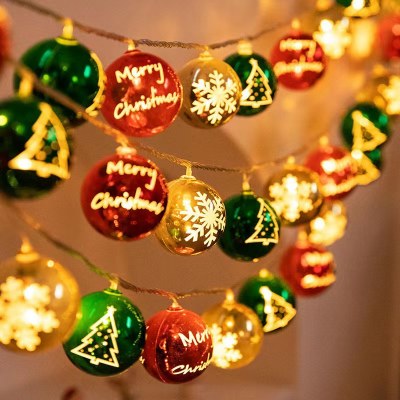 クリスマス装飾誕生日パーティースター LED ライトストリング電気メッキボール Tianluo ボールライトストリングクリスマス装飾