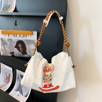 バッグ女性の新しいファッショントレンドキャンバスバッグシンプルカジュアル大 容量 学生スクールバッグショルダーバッグ