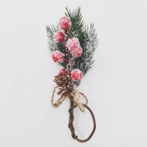 新しいクリスマス松ぼっくり松葉ナプキンリングナプキンリング模擬植物フルーツナプキンバックルクリスマスブーケアクセサリー