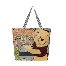 2024 カジュアル アウトドア ショルダーバッグ ジャカード刺繍ハンドバッグ レディースバッグ ベアバッグ