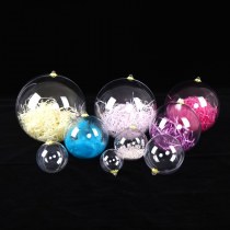 透明なプラスチックボールホリデーギフトボールクリスマスボールアクリルウェーブボールハンギングボールウェディングドレスハンギングボール卸売