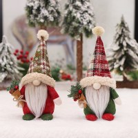 クリスマスシーンドレスアップ小道具ギフト保持顔のない人形人形装飾品フォレストマン人形
